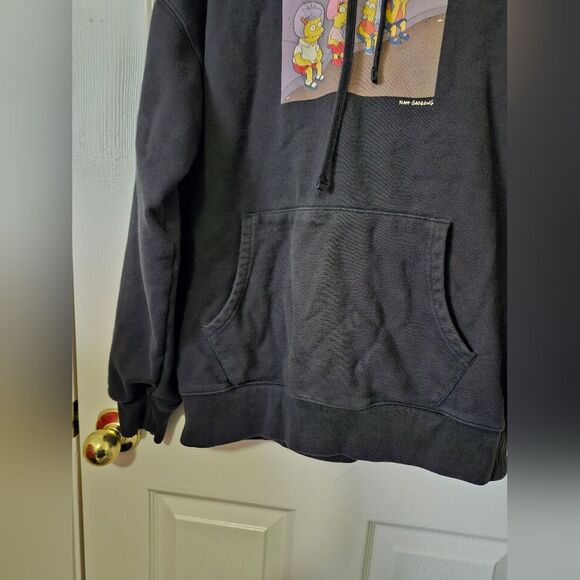Levis x The Simpsons Unisex Wigs Cartoon Black Graphic Hoodie XS - Picture 5 of 13